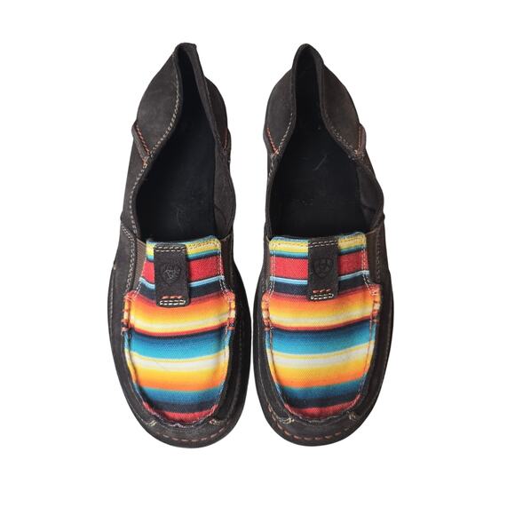 Ariat Shoes - Ariat Cruiser Womens Suede Chocolate Fudge Serape Print Slip-on Shoes Size 9B